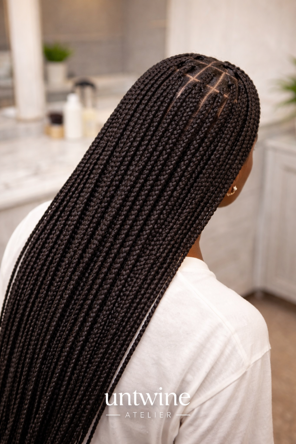 Long box braids back view